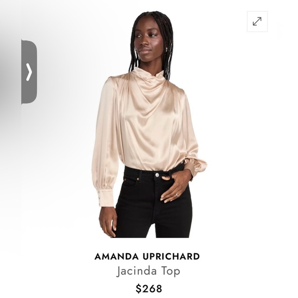 Amanda Uprichard Jacinda 100% Silk Top | Size Medium - Picture 8 of 9